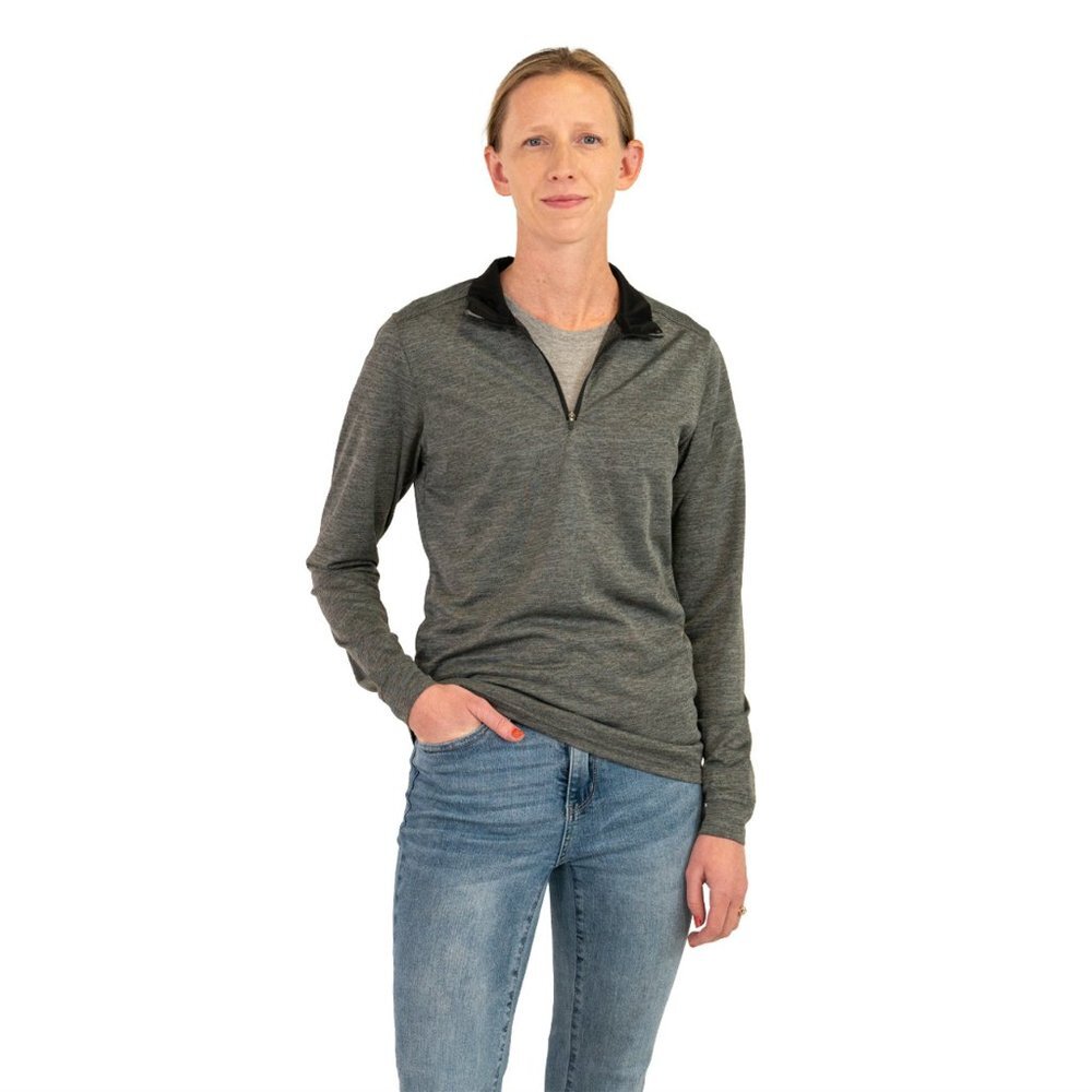Key Est 1908 Women's Legacy Quarter Zip Pull Over in Light Gray - Size L